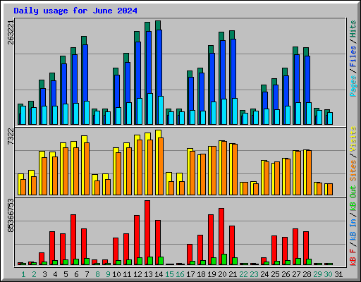 Daily usage for June 2024
