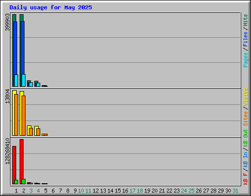Daily usage for May 2025