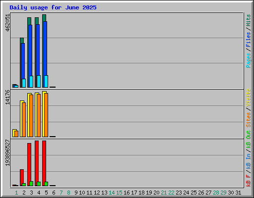 Daily usage for June 2025