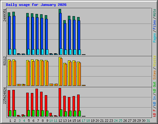 Daily usage for January 2026