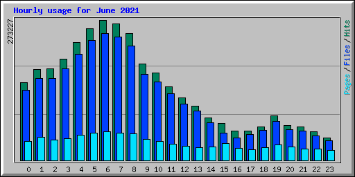 Hourly usage for June 2021