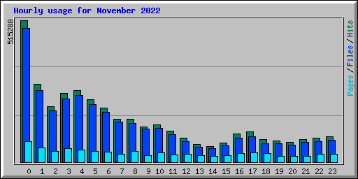 Hourly usage for November 2022