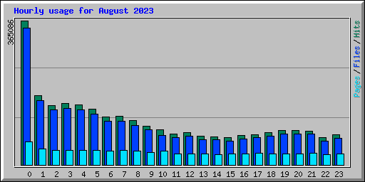 Hourly usage for August 2023