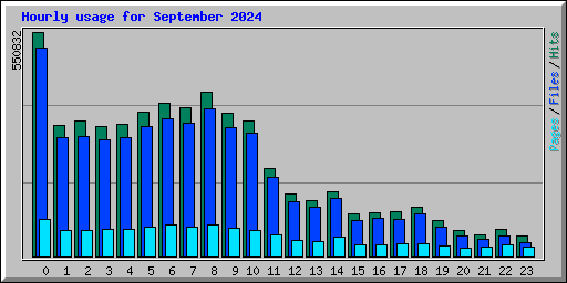 Hourly usage for September 2024