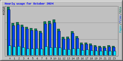 Hourly usage for October 2024
