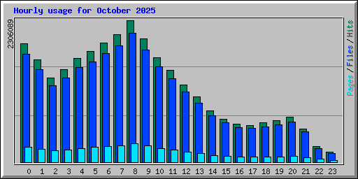 Hourly usage for October 2025